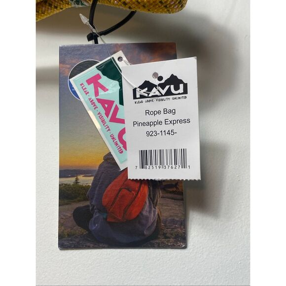 KAVU Mini Rope Bag Cozy Den Print Canvas Crossbody Sling Backpack NWT - Picture 7 of 9